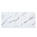 Set 6 panouri decorative autoadezive cu folie de aluminiu, efect marmura,  suprafata acoperita 1.08 m², Naimeed D7124, 60x30 cm, Alb
