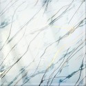 Set 6 panouri decorative autoadezive cu folie de aluminiu, efect marmura,  suprafata acoperita 1.08 m², Naimeed D7125, 60x30 cm, Alb/Albastru