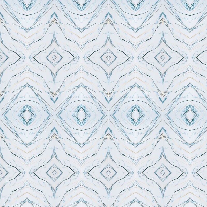 Set 6 panouri decorative autoadezive cu folie de aluminiu, efect marmura,  suprafata acoperita 1.08 m², Naimeed D7125, 60x30 cm, Alb/Albastru