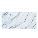 Set 6 panouri decorative autoadezive cu folie de aluminiu, efect marmura,  suprafata acoperita 1.08 m², Naimeed D7125, 60x30 cm, Alb/Albastru