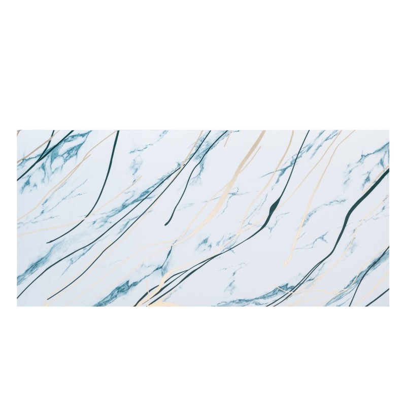 Set 6 panouri decorative autoadezive cu folie de aluminiu, efect marmura,  suprafata acoperita 1.08 m², Naimeed D7125, 60x30 cm, Alb/Albastru