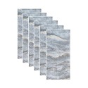 Set 6 panouri decorative autoadezive cu folie de aluminiu, efect marmura,  suprafata acoperita 1.08 m², Naimeed D7126, 60x30 cm, Gri inchis