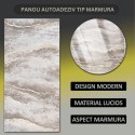 Set 6 panouri decorative autoadezive cu folie de aluminiu, efect marmura,  suprafata acoperita 1.08 m², Naimeed D7128, 60x30 cm, Maro deschis