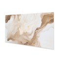 Set 6 panouri decorative autoadezive cu folie de aluminiu, efect marmura,  suprafata acoperita 1.08 m², Naimeed D7129, 60x30 cm, Alb/Crem