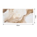 Set 6 panouri decorative autoadezive cu folie de aluminiu, efect marmura,  suprafata acoperita 1.08 m², Naimeed D7129, 60x30 cm, Alb/Crem