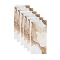 Set 6 panouri decorative autoadezive cu folie de aluminiu, efect marmura,  suprafata acoperita 1.08 m², Naimeed D7129, 60x30 cm, Alb/Crem