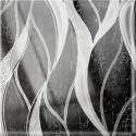 Set 6 panouri decorative autoadezive cu folie de aluminiu, efect marmura,  suprafata acoperita 1.08 m², Naimeed D7132, 60x30 cm, Negru