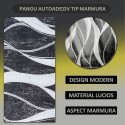 Set 6 panouri decorative autoadezive cu folie de aluminiu, efect marmura, suprafata acoperita 1.08 m², Naimeed D7132, 60x30 cm, Negru Set 6 panouri decorative autoadezive cu folie de aluminiu, efect marmura, suprafata acoperita 1.08 m², Naimeed D7132, 60x30 cm, Negru