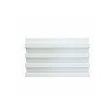 Panou decorativ riflaj WPC, montaj rapid, rezistenta ridicata, Naimeed D7534, 260x16.8x2.3cm, alb