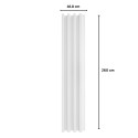 Panou decorativ riflaj WPC, montaj rapid, rezistenta ridicata, Naimeed D7535, 260x16.8x2.3cm, alb