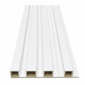 Panou decorativ riflaj WPC, montaj rapid, rezistenta ridicata, Naimeed D7535, 260x16.8x2.3cm, alb