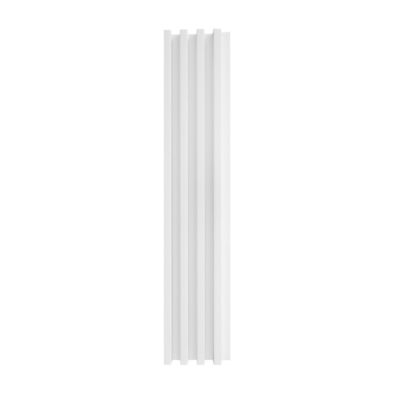 Panou decorativ riflaj WPC, montaj rapid, rezistenta ridicata, Naimeed D7535, 260x16.8x2.3cm, alb