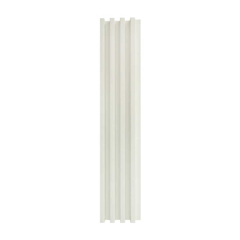 Panou decorativ riflaj WPC, montaj rapid, rezistenta ridicata, Naimeed D7536, 260x16.8x2.3cm, alb