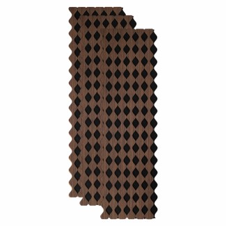 Set 3 Panouri riflaj acustic decorativ, MDF si pasla, Naimeed D6232, 240x30x1.8cm, Nuc Set 3 Panouri riflaj acustic decorativ, MDF si pasla, Naimeed D6232, 240x30x1.8cm, Nuc