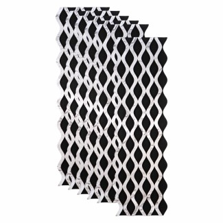 Set 6 Panouri riflaj acustic decorativ, MDF si pasla, Naimeed D6238, 240x30x1.8cm, Alb Set 6 Panouri riflaj acustic decorativ, MDF si pasla, Naimeed D6238, 240x30x1.8cm, Alb