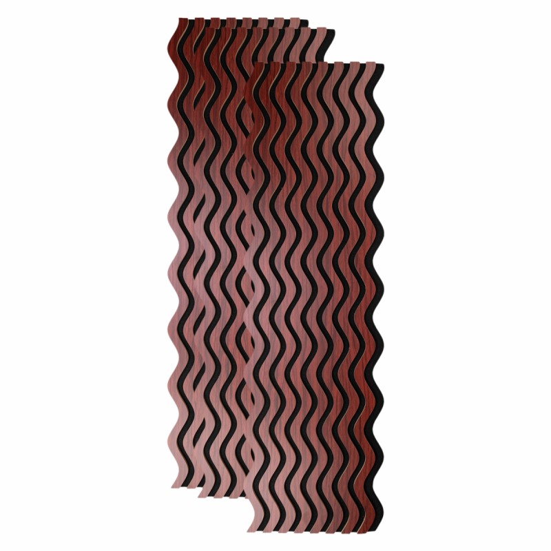 Set 3 Panouri riflaj acustic decorativ, MDF si pasla, Naimeed D6244, 240x30x1.8cm, Visin Set 3 Panouri riflaj acustic decorativ, MDF si pasla, Naimeed D6244, 240x30x1.8cm, Visin
