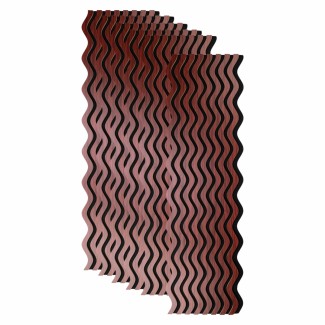 Set 6 Panouri riflaj acustic decorativ, MDF si pasla, Naimeed D6244, 240x30x1.8cm, Visin Set 6 Panouri riflaj acustic decorativ, MDF si pasla, Naimeed D6244, 240x30x1.8cm, Visin