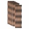 Set 6 Panouri riflaj acustic decorativ, MDF si pasla, Naimeed D6250, 240x30x1.8cm, Tec