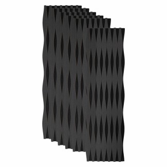 Set 6 Panouri riflaj acustic decorativ, MDF si pasla, Naimeed D6251, 240x30x1.8cm, Stejar Negru Set 6 Panouri riflaj acustic decorativ, MDF si pasla, Naimeed D6251, 240x30x1.8cm, Stejar Negru