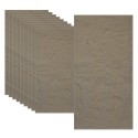 Set 10 x Panou Decorativ 3D, Naimeed D5747, ultrausor, design elegant, PU, 120 x 60 x 3 cm, Maro