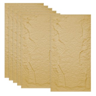 Set 6 x Panou Decorativ 3D, Naimeed D5754, ultrausor, design elegant, PU, 120 x 60 x 5 cm, Crem