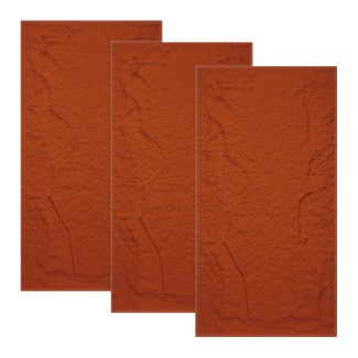 Set 3 x Panou Decorativ 3D, Naimeed D5755, ultrausor, design elegant, PU, 120 x 60 x 5 cm, Rosu