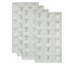 Set 4 x Panou Decorativ 3D, Naimeed D5767, ultrausor, design elegant, PU, 120 x 60 x 3 cm, Alb