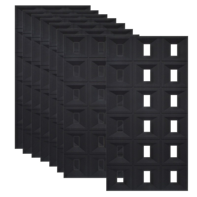 Set 8 x Panou Decorativ 3D, Naimeed D5768, ultrausor, design elegant, PU, 120 x 60 x 3 cm, Negru Set 8 x Panou Decorativ 3D, Naimeed D5768, ultrausor, design elegant, PU, 120 x 60 x 3 cm, Negru
