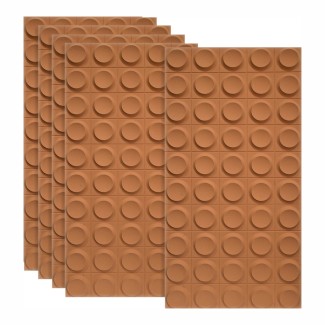 Set 5 x Panou Decorativ 3D, Naimeed D5779, ultrausor, design elegant, PU, 120 x 60 x 2.5 cm, Portocaliu