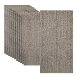 Set 12 x Panou Decorativ 3D, Naimeed D5786, ultrausor, design modern, PU, 120 x 60 x 2.5 cm, Crem