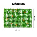 Panou din plante artificiale, cu iarba si flori, Naimeed D5894, Multicolor, 600x400mm Panou din plante artificiale, cu iarba si flori, Naimeed D5894, Multicolor, 600x400mm