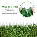 Panou din plante artificiale, cu frunze, Naimeed D5899, Verde, 600x400mm Panou din plante artificiale, cu frunze, Naimeed D5899, Verde, 600x400mm