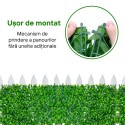 Panou din plante artificiale, cu frunze, Naimeed D5900, Verde, 600x400mm Panou din plante artificiale, cu frunze, Naimeed D5900, Verde, 600x400mm