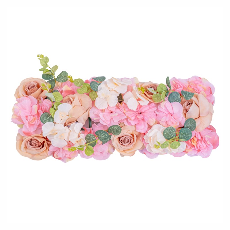 Panou din plante artificiale cu flori, Naimeed D5905, Roz, 250x100mm Panou din plante artificiale cu flori, Naimeed D5905, Roz, 250x100mm