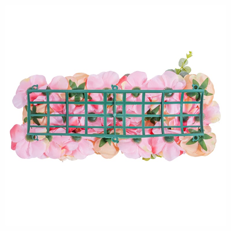 Panou din plante artificiale cu flori, Naimeed D5905, Roz, 250x100mm Panou din plante artificiale cu flori, Naimeed D5905, Roz, 250x100mm