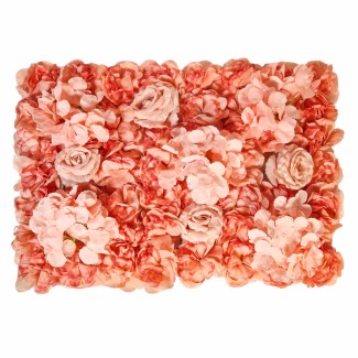 Panou din plante artificiale cu flori, Naimeed D5909, Rosu, 600x400mm