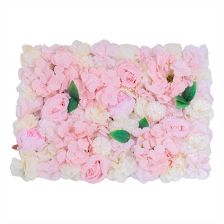 Panou din plante artificiale cu flori, Naimeed D5912, Roz, 600x400mm