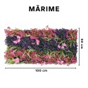 Panou din plante artificiale cu flori, Naimeed D5913, Mulricolor, 1000x500mm Panou din plante artificiale cu flori, Naimeed D5913, Mulricolor, 1000x500mm