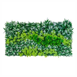 Panou din plante artificiale, cu gazon, Naimeed D5914, Verde-Alb, 1000x500mm