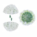 Sfera din plante artificiale, cu flori, Naimeed D5927, Alb, 100mm Sfera din plante artificiale, cu flori, Naimeed D5927, Alb, 100mm
