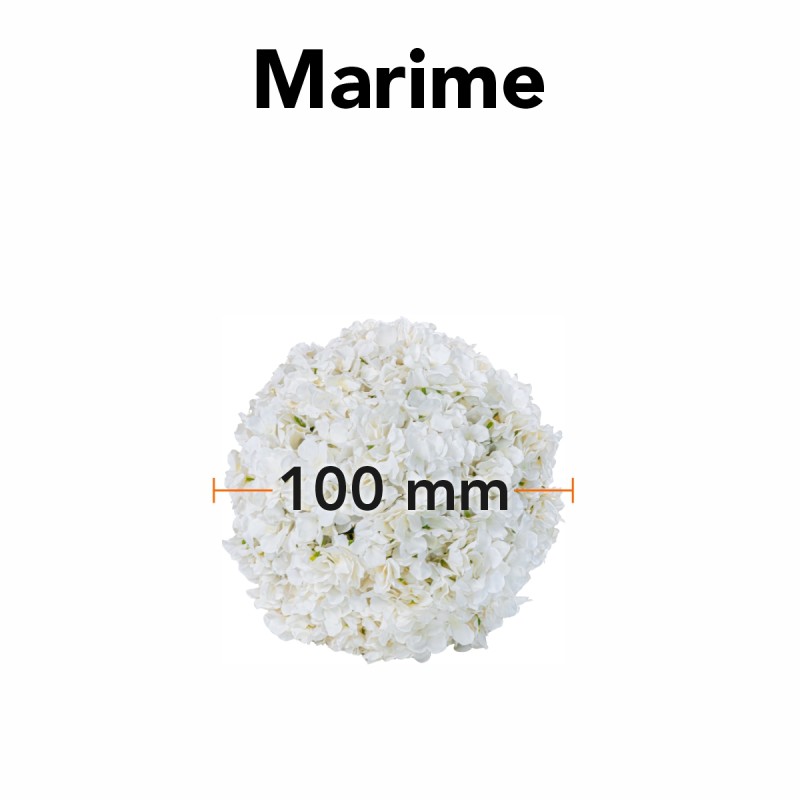Sfera din plante artificiale, cu flori, Naimeed D5930, Alb, 100mm Sfera din plante artificiale, cu flori, Naimeed D5930, Alb, 100mm