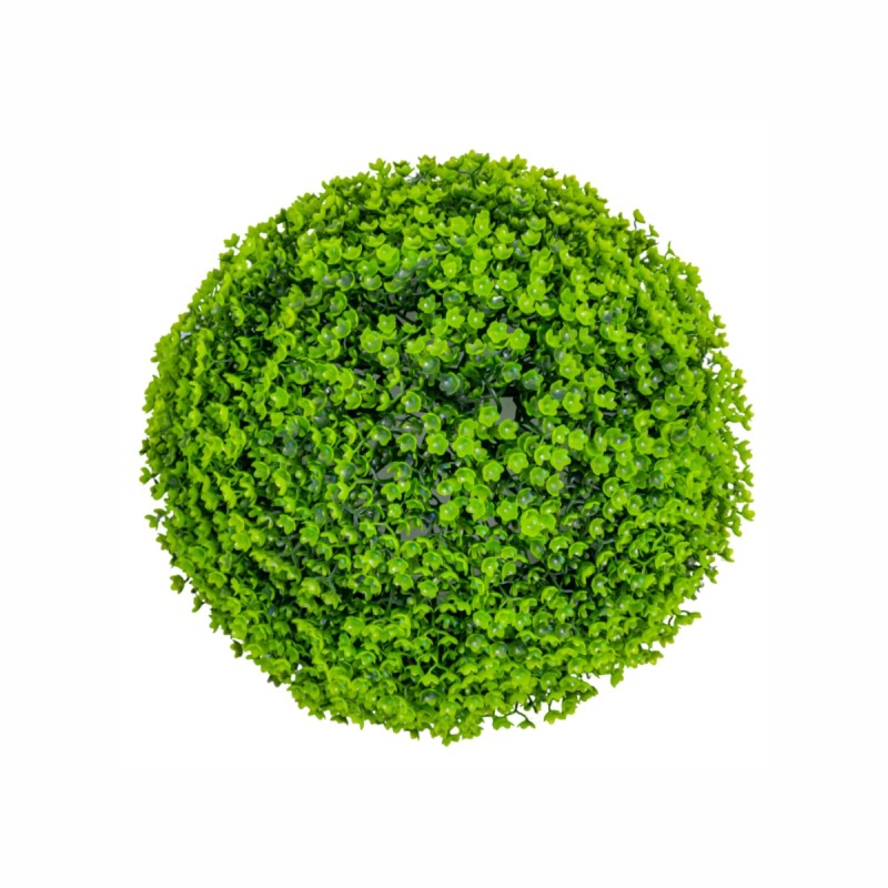 Sfera din plante artificiale, cu flori, Naimeed D5938, Verde Inchis, 100mm