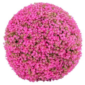 Sfera din plante artificiale, cu flori, Naimeed D5939, Roz Inchis, 280mm