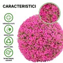 Sfera din plante artificiale, cu flori, Naimeed D5940, Roz Inchis, 200mm Sfera din plante artificiale, cu flori, Naimeed D5940, Roz Inchis, 200mm