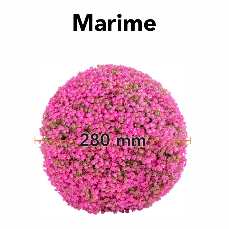 Sfera din plante artificiale, cu flori, Naimeed D5939, Roz Inchis, 280mm Sfera din plante artificiale, cu flori, Naimeed D5939, Roz Inchis, 280mm