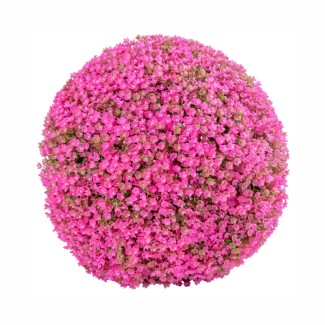 Sfera din plante artificiale, cu flori, Naimeed D5940, Roz Inchis, 200mm