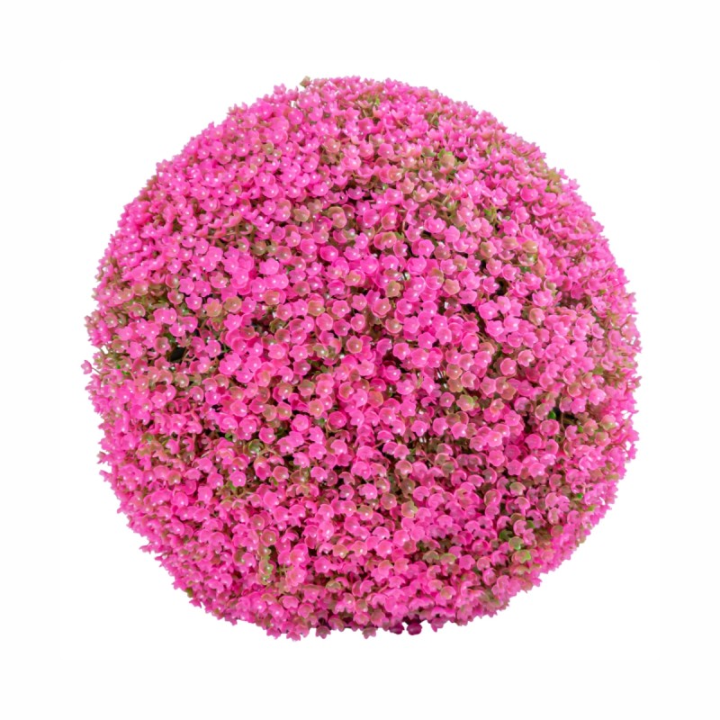 Sfera din plante artificiale, cu flori, Naimeed D5940, Roz Inchis, 200mm Sfera din plante artificiale, cu flori, Naimeed D5940, Roz Inchis, 200mm
