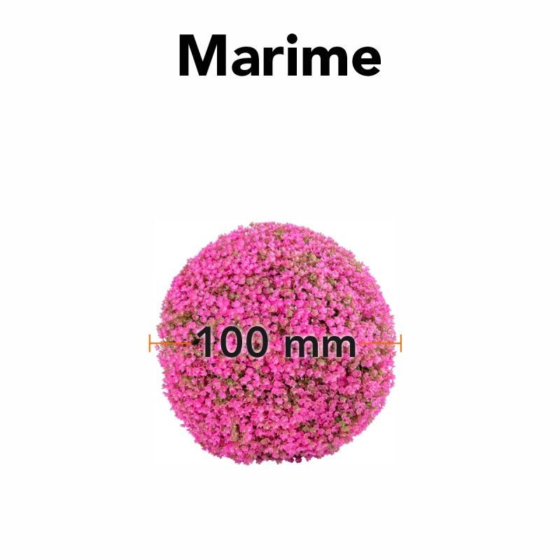 Sfera din plante artificiale, cu flori, Naimeed D5942, Roz Inchis, 100mm Sfera din plante artificiale, cu flori, Naimeed D5942, Roz Inchis, 100mm