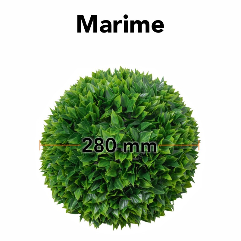 Sfera din plante artificiale, cu flori, Naimeed D5951, Verde intens, 280mm Sfera din plante artificiale, cu flori, Naimeed D5951, Verde intens, 280mm