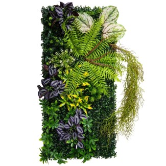Panou din plante artificiale, cu frunze, Naimeed D7201, Verde, 100X50 cm Panou din plante artificiale, cu frunze, Naimeed D7201, Verde, 100X50 cm